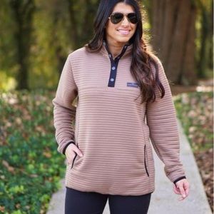 Brown Ribbed Pullover by Simply Southern